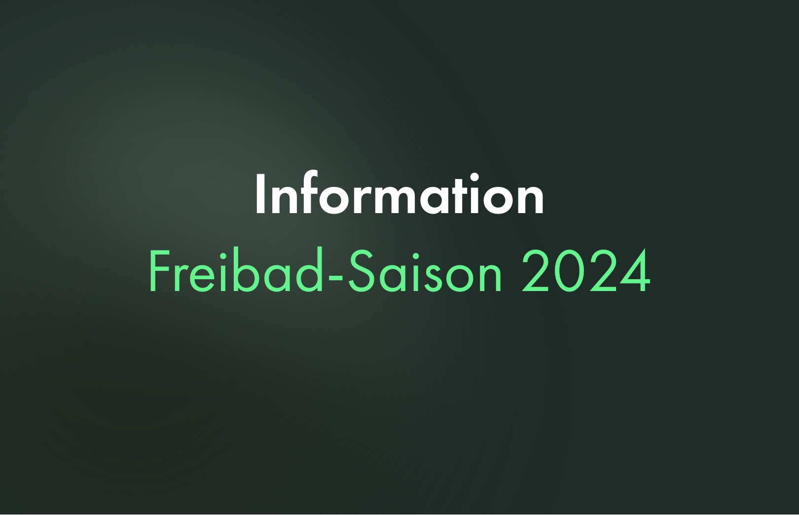 Information: Freibad-Saisonende