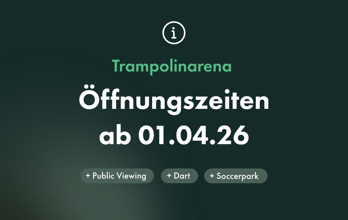 Angepasste Öffnungszeiten und Neuheiten in der Trampolinarena