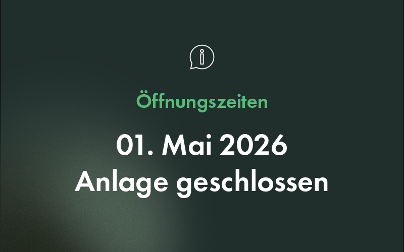 Am 01.05. bleibt der Park geschlossen