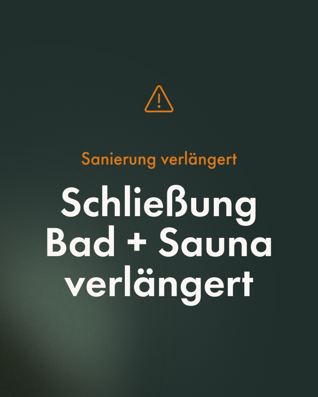 WICHTIGE INFORMATION ZUR VERZÖGERTEN WIEDERERÖFFNUNG
